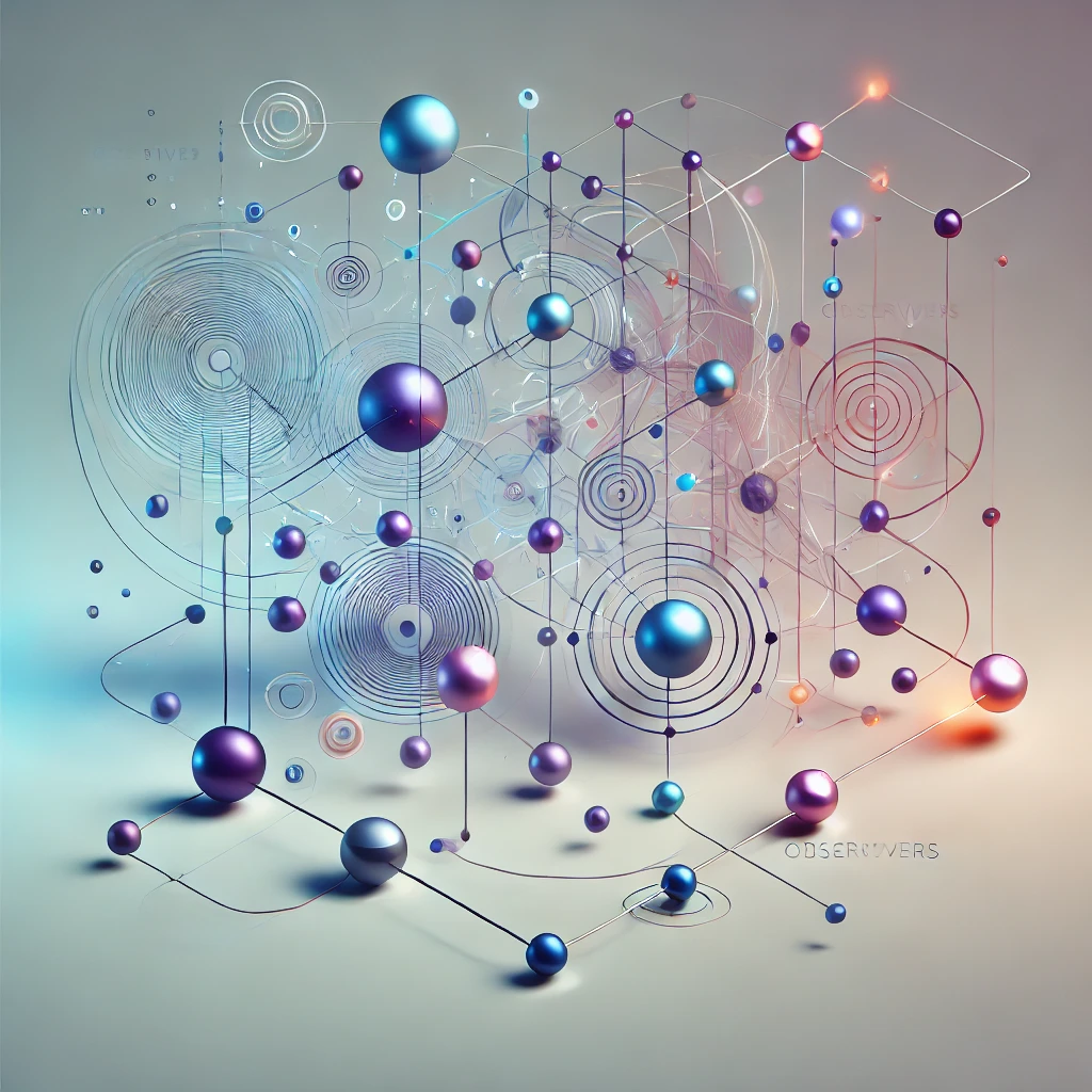 Abstract illustration of Raindrop's observers showing the reactive capabilities of the platform