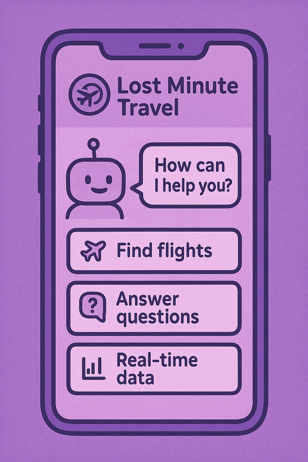 Lost Minute Travel AI chatbot interface for personalized travel recommendations using RAG technology
