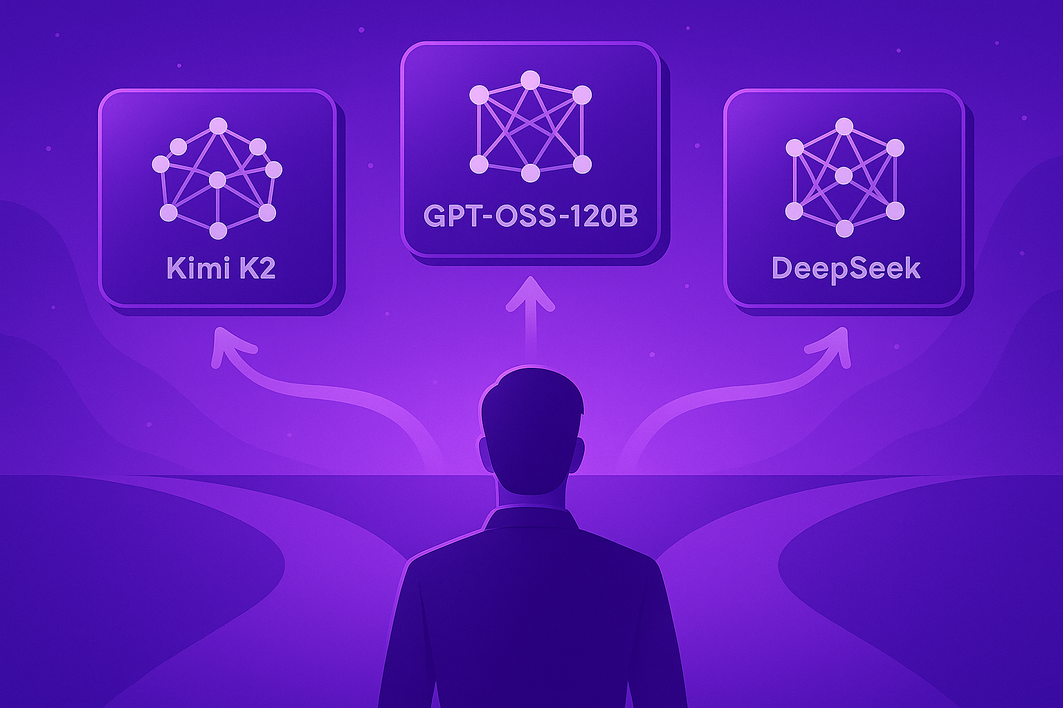 Person chooses high learning curve AI models - illustration showing the difficulty of choosing the right AI model