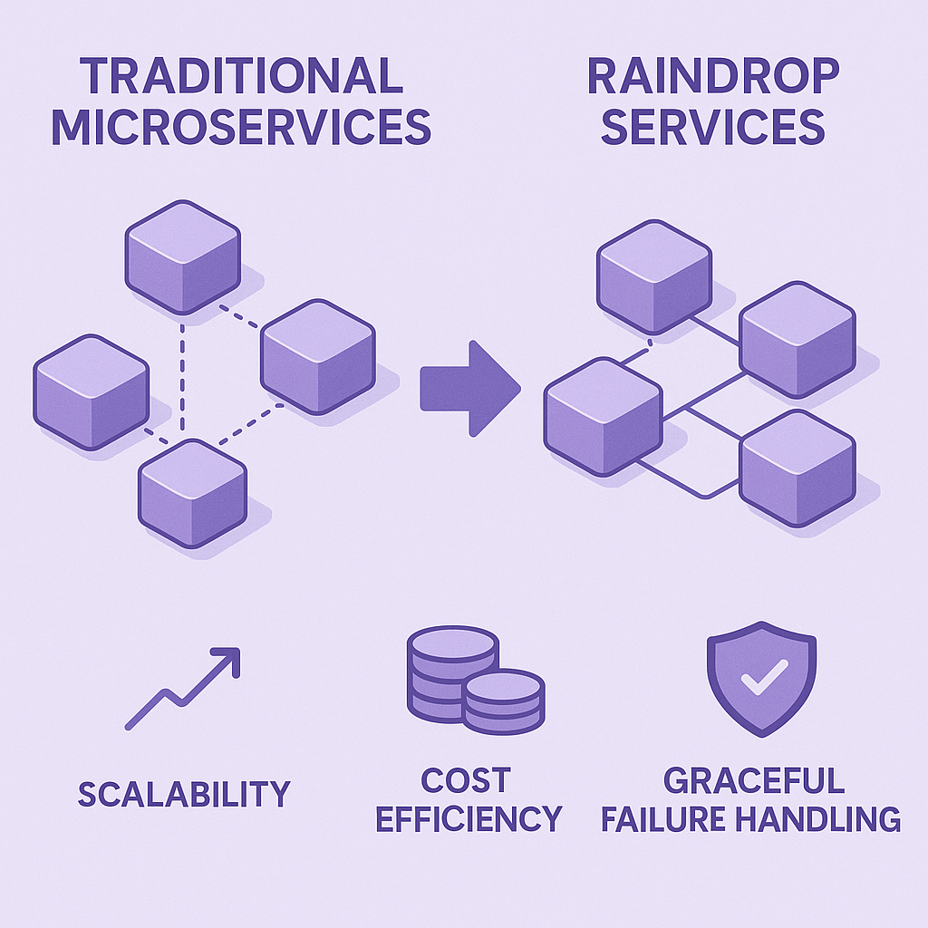 With Raindrop Services you can build using our manifest file without the complexity